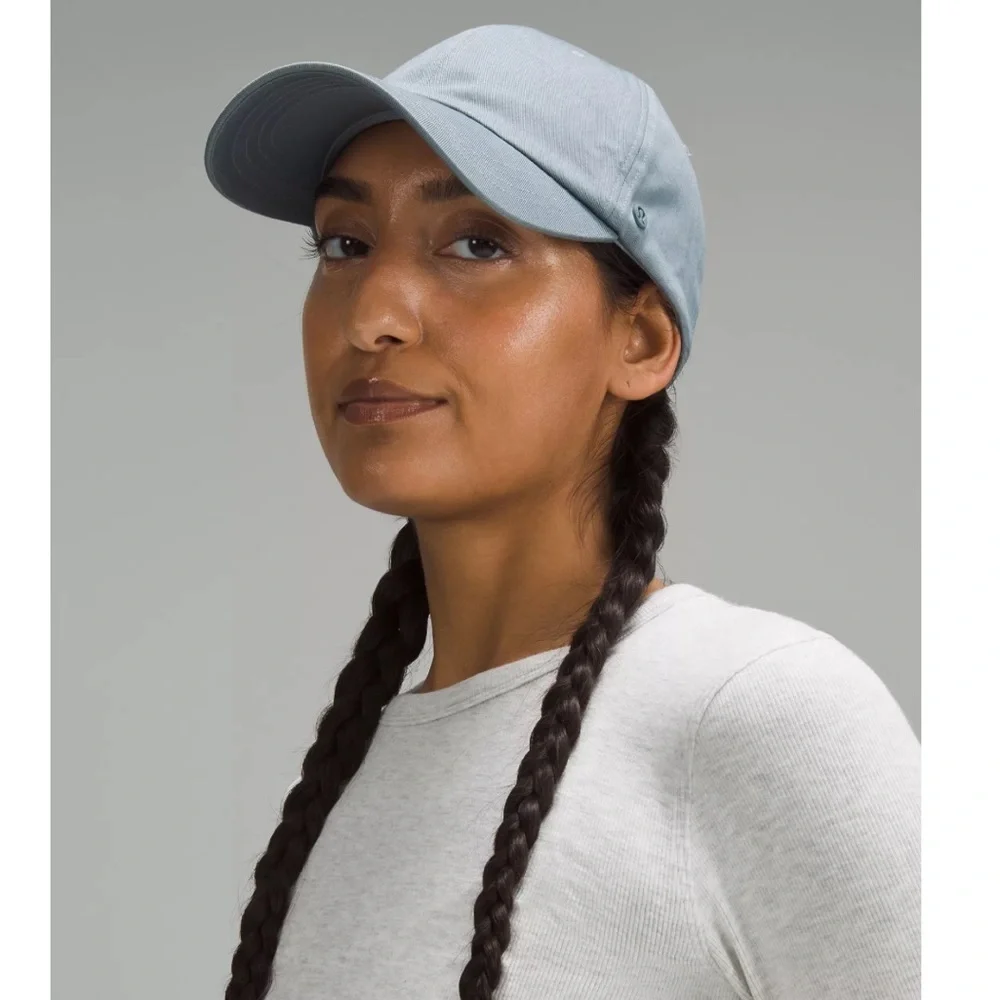 Lululemon utility blue unisex ball cap with silver hardware